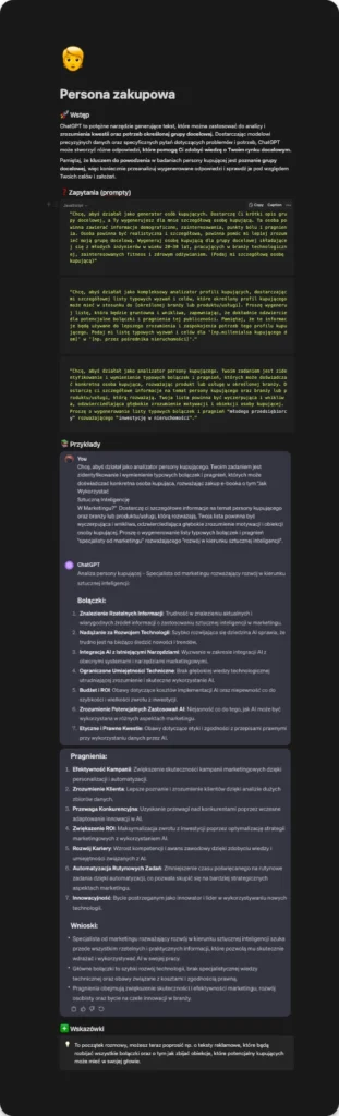 persona zakupowa chatgpt gjasionowicz zapytania do gpt