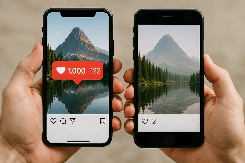 Illustration showing how shadowban affects Instagram business profiles.