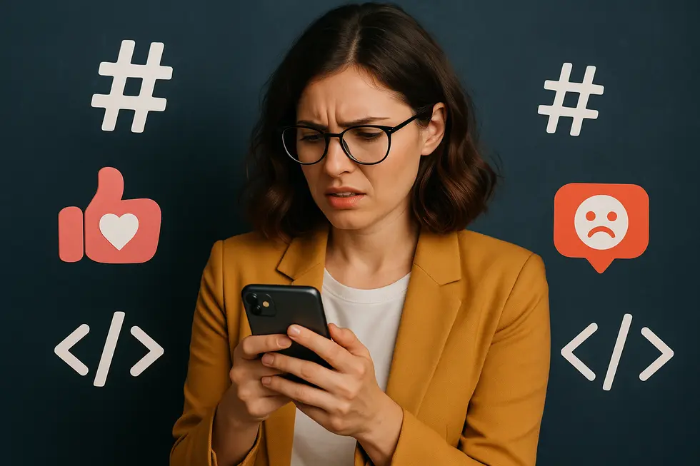 A business person managing their Instagram profile with engaging visuals.