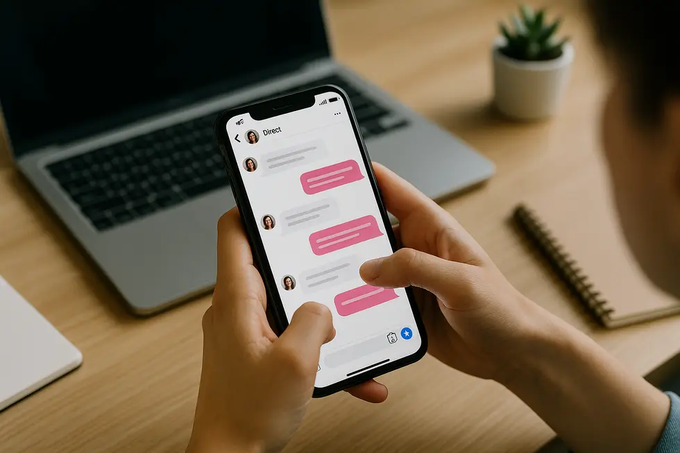 Przykład profesjonalnego profilu biznesowego na Instagramie dla freelancerów.