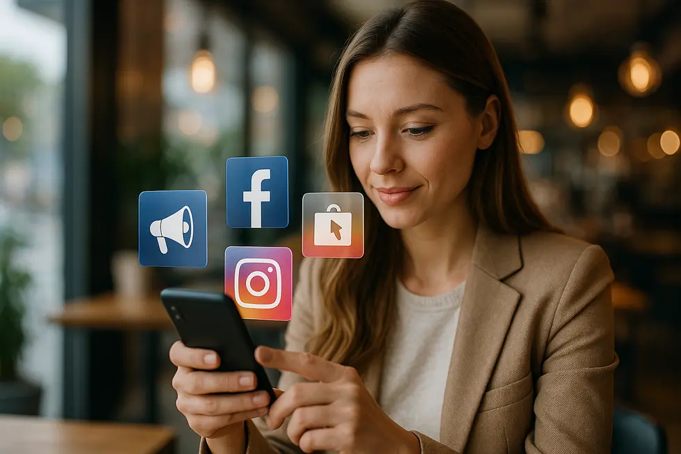Przykład dobrze zoptymalizowanej reklamy wizualnej na Facebook i Instagram.