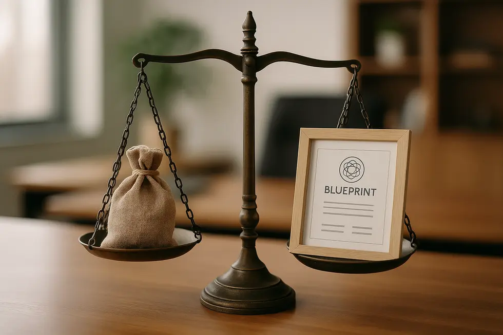 Osoba ucząca się o certyfikacie Meta Blueprint.