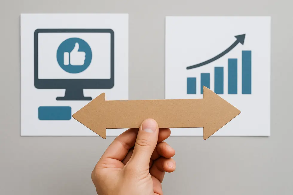 Obrazek ilustrujący wybór między Boost Post a Menedżerem Reklam na Facebooku.