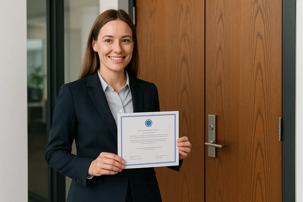 Osoba ucząca się o certyfikacie Meta Blueprint.