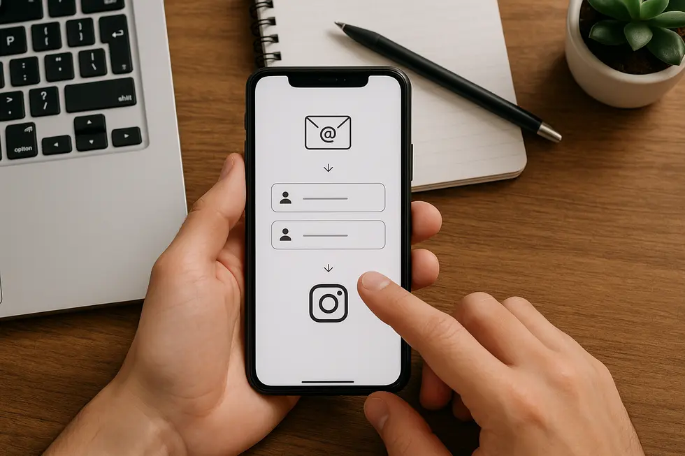 Proces zakładania konta Instagram dla biznesu.