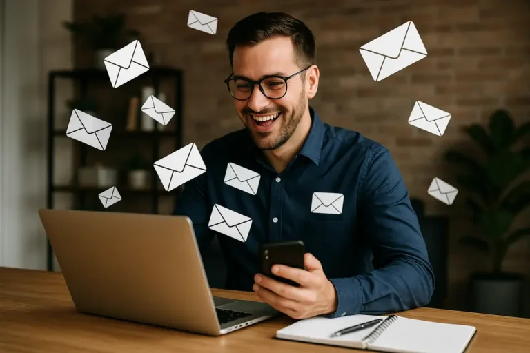 Visual representation of successful email marketing techniques and lead generation.