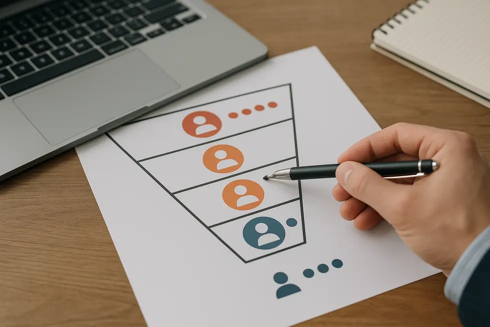 Zespół opracowujący buyer personas, co jest kluczowe dla udanego lead nurturing.